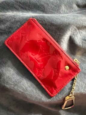 Louis Vuitton Red Vernis Patent Leather Key Cles